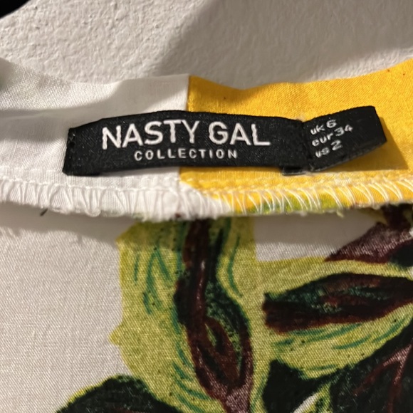 Nasty Gal lemon blouse sz 3 - Picture 4 of 6